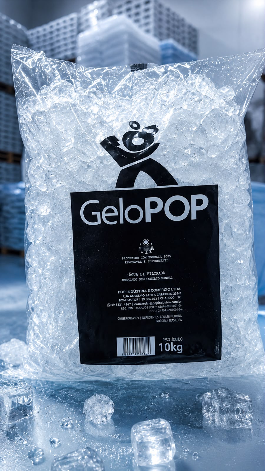 GeloPOP Premium Ice · Tubos ou Maciço · 3kg